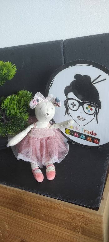 peluche souris il etait une fois moulin roty lala rose tutu pois danseuse ballerine