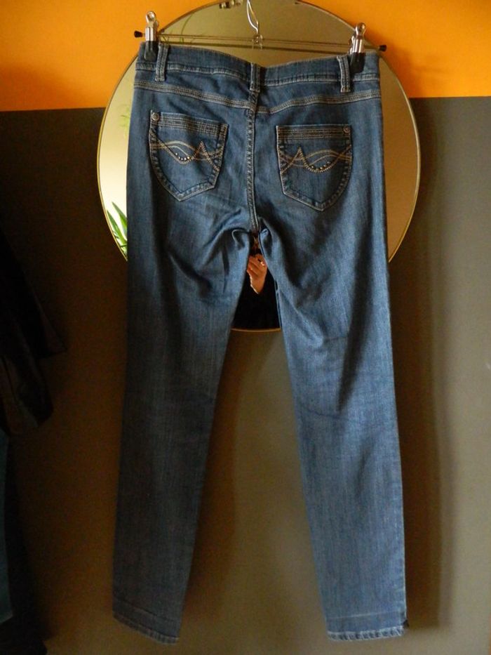 Jeans femme T 38 "Camaieu" coupe droite - photo numéro 4