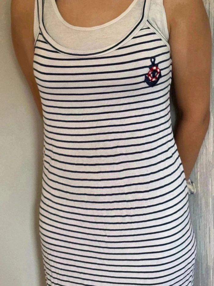 Robe marinière avec brassière taille 38 marque camaïeu• - photo numéro 2