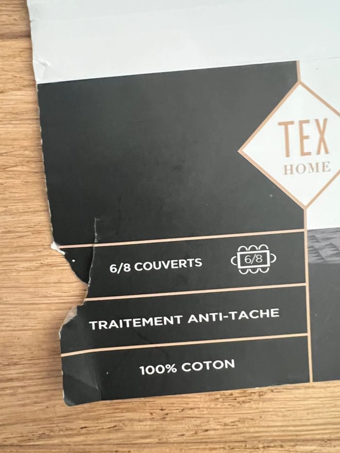 Nappe neuve avec étiquette noir/ gris tex 170cmx300 - photo numéro 6