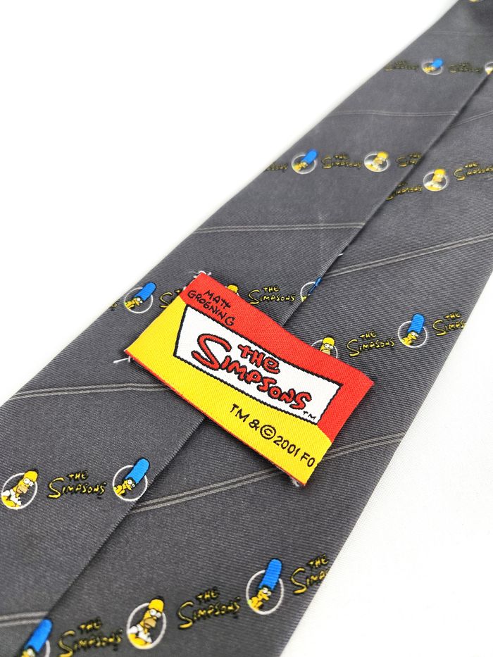 Cravate grise The Simpsons - Homer & Marge - Vintage 2001 - photo numéro 4