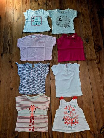Lot de 8 tee shirts pour bébé fille