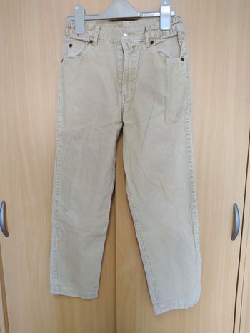 Pantalon beige en velours côtelé Teencool taille 10 ans