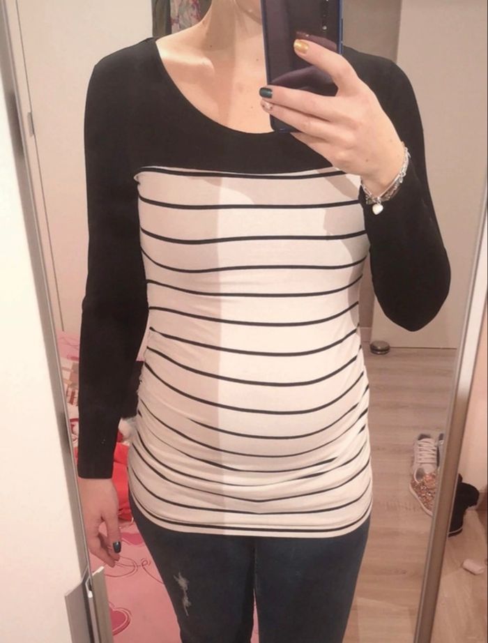 T-shirt manches longues grossesse - photo numéro 4