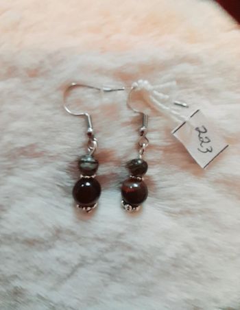 Boucles d'oreilles oeil de tigre