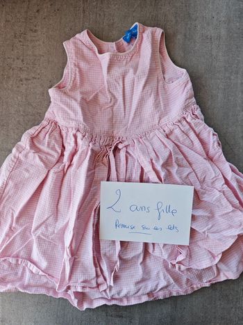 Robe vintage rose à carreaux