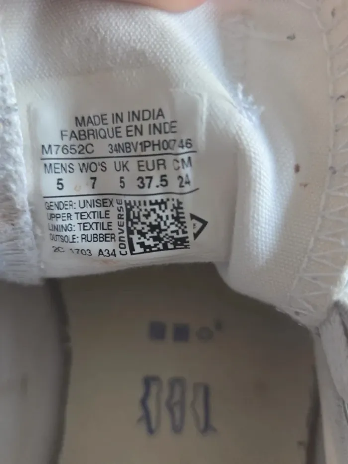 Converse basse taille 37.5 blanche - photo numéro 2