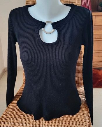 Pull fin noir taille 3