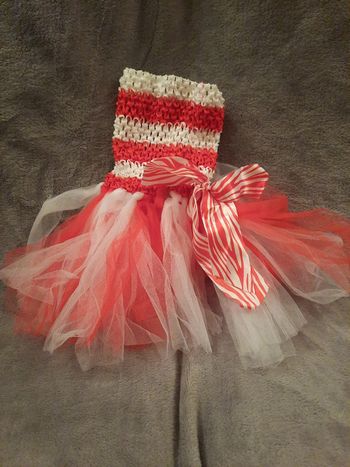Tutu bébé rouge et blanc Noël