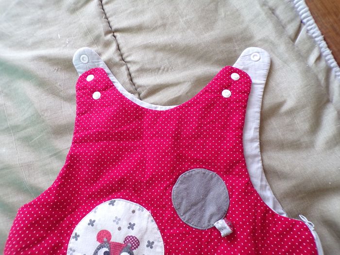 Turbulette rouge grise faite main - photo numéro 4