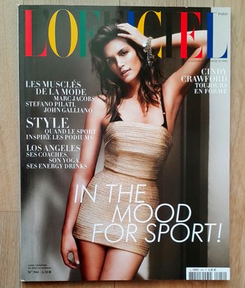 Magazine L'Officiel N°944 avril 2010 spécial Cindy Crawford, mode et sport