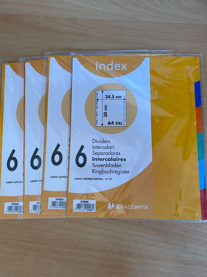 Lot d’intercalaires