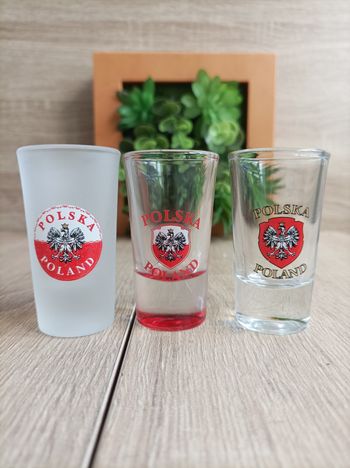 Lot 3 petits verres shot Polska 