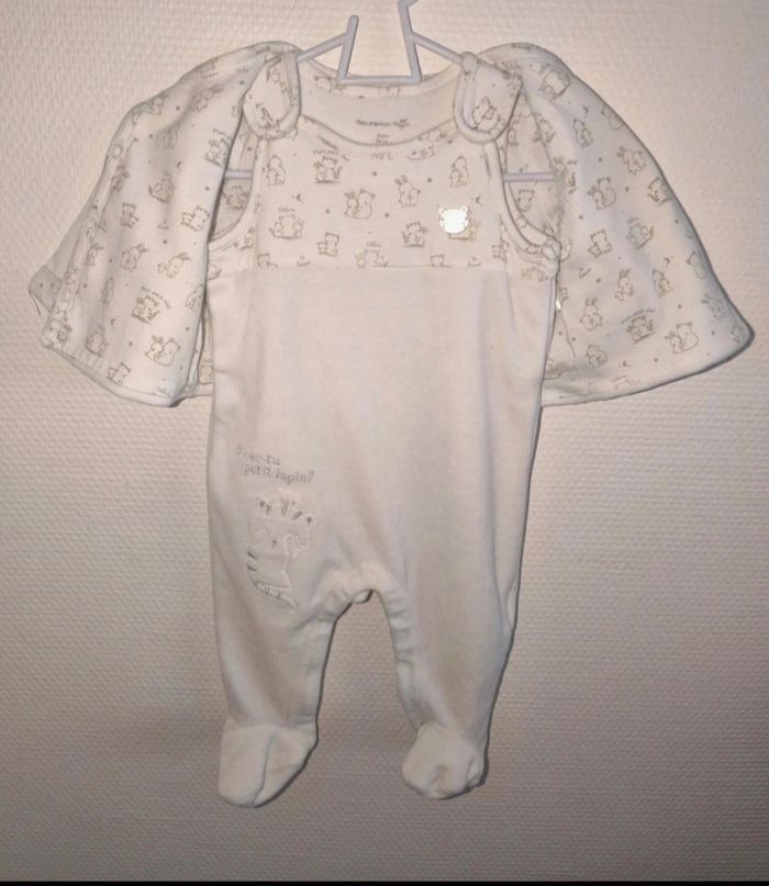 Pyjama velours  2 pièce sergent major 3 mois - photo numéro 2