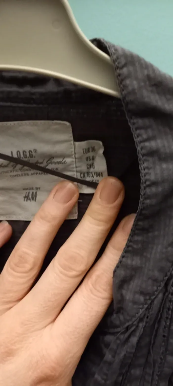 Chemisier blouse gris - photo numéro 2