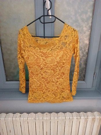 T-shirt manches dentelle