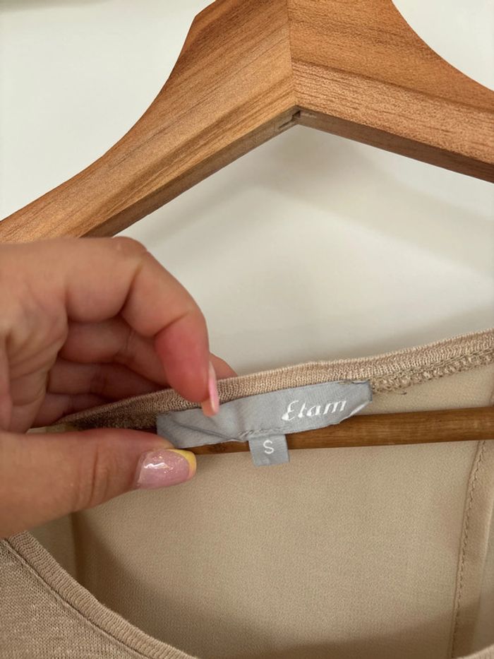 T shirt etam beige atypique - photo numéro 2