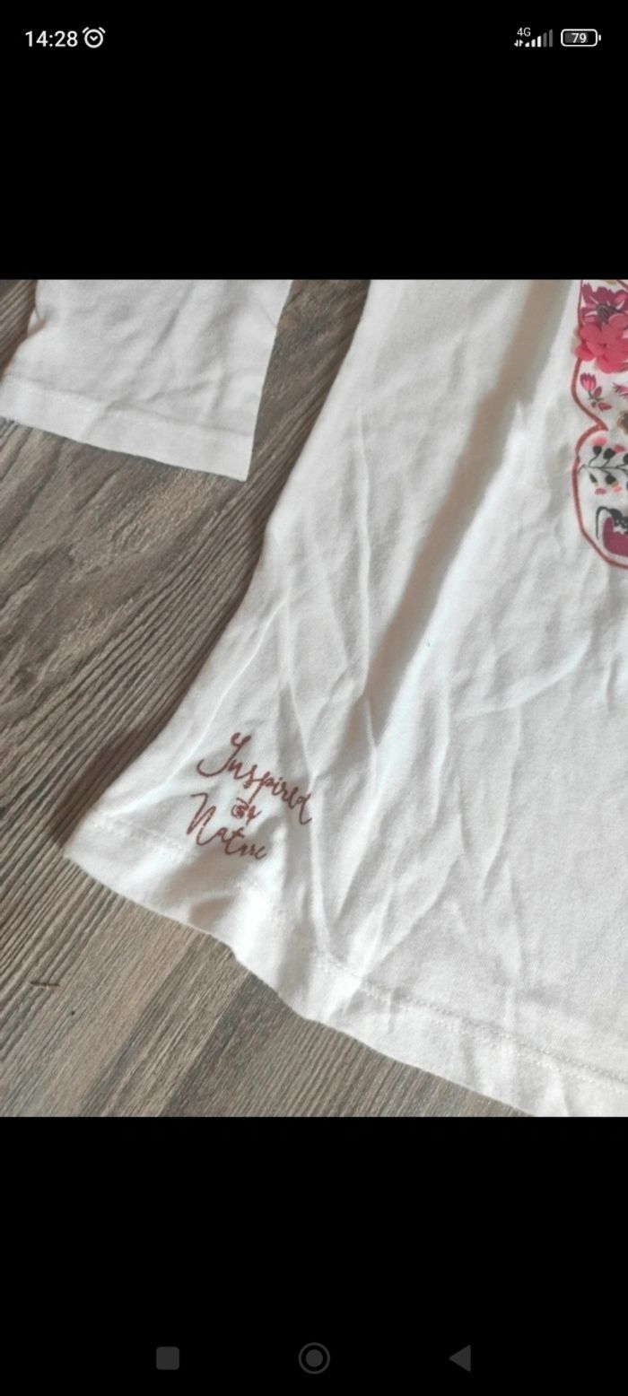 Lot legging de sport et t-shirt imprimé papillon fille 5 ans - photo numéro 5