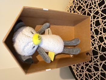 Prémaman  Peluche en velours et sherpa forme lémurien