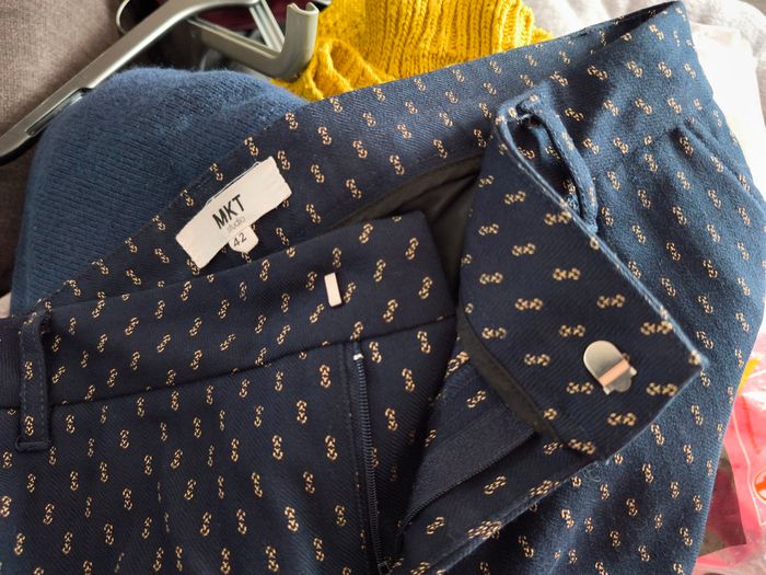 🌺 Pantalon de tailleur imprimé - MKT Studio - T42 🌺 - photo numéro 4