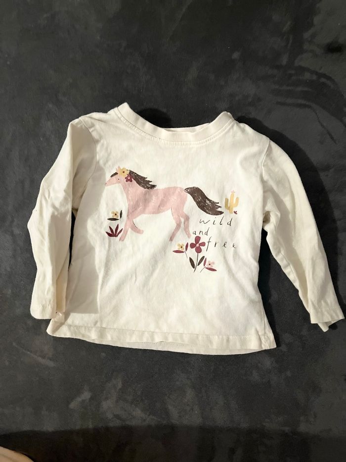 Lot de 4 t-shirt manche longue bébé (fille) - photo numéro 8