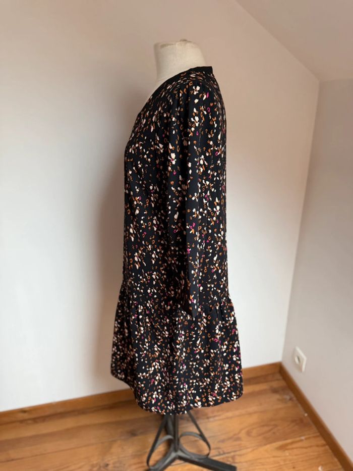 Superbe robe noire et imprimée fluide neuve Promod 🌸 L 40 42 - photo numéro 4