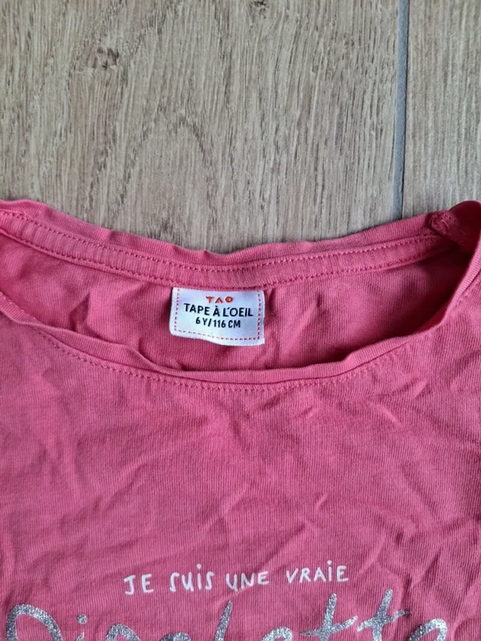 T-shirt manches longues tape à l'oeil 6 ans très bon état - photo numéro 3