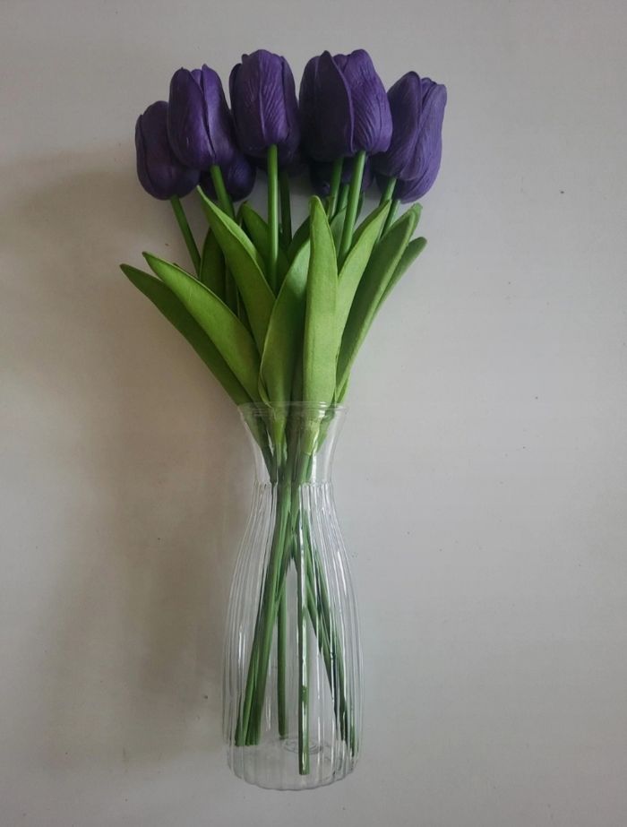 Tulipes violettes artificielles - photo numéro 4