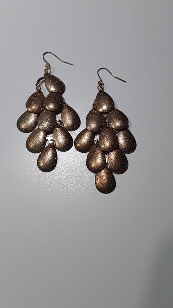 Boucles d'oreilles fantaisies dorées