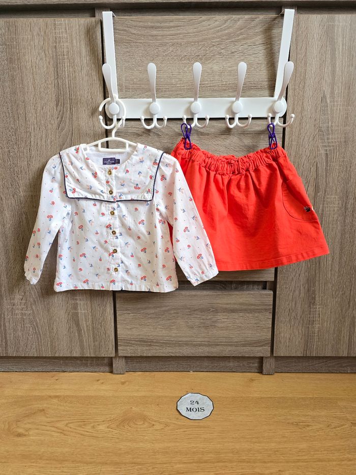 Vêtement Bébé Fille - Collection : L'Echappée Basque - Sergent Major - 24 mois 86 cm - photo numéro 7