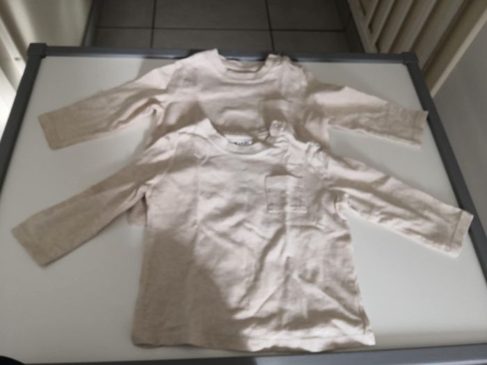Lot de 5 tee-shirts (manches longues, à col rond avec poche) 9 mois (74 cm) Kiabi - photo numéro 3