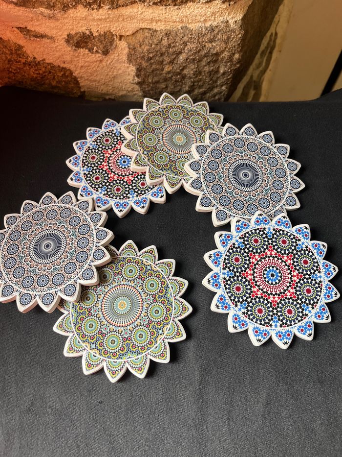 Magnifique lot de 6 dessous de verres GBT