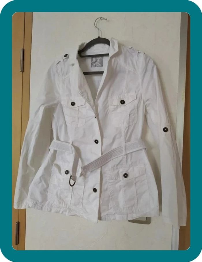 Veste saharienne blanche Mystic