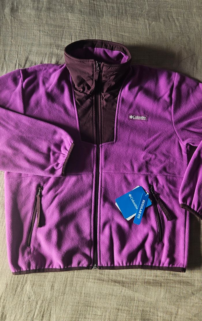 Veste polaire Columbia Sequoia Grove Full Zip taille M - neuve violet mauve razzle/moonvista - photo numéro 3