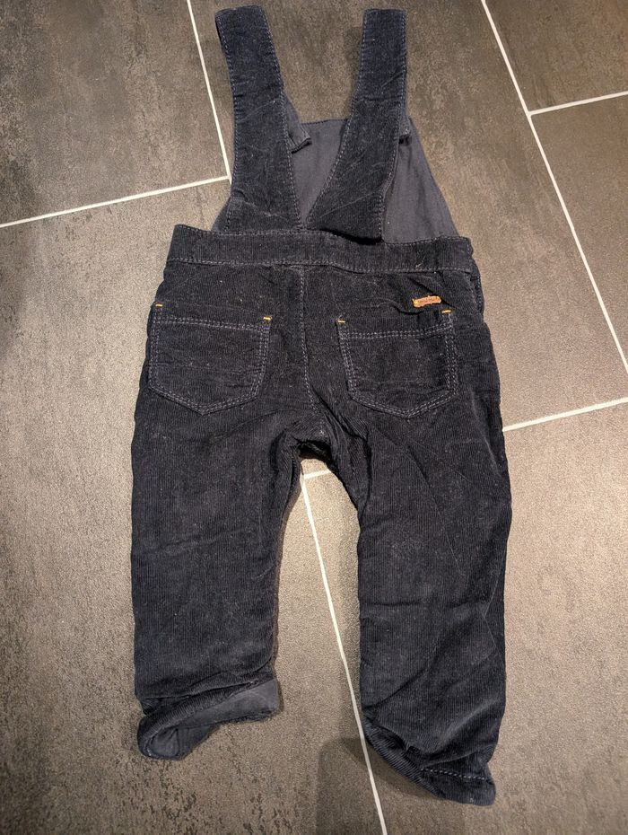 Salopette en velours bleu marine - photo numéro 3