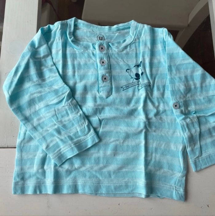 Lot de 5 tee shirt manche longue / sous pull taille 6 mois - photo numéro 3