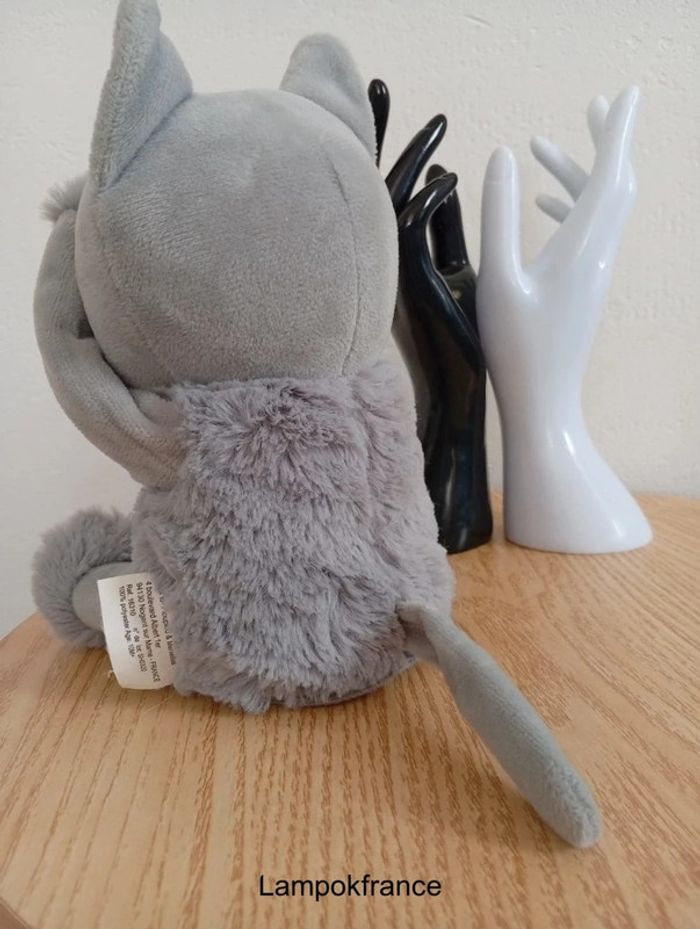 Peluche articulé coucou pioupiou merveilles interactive grise animaux en peluches - photo numéro 2