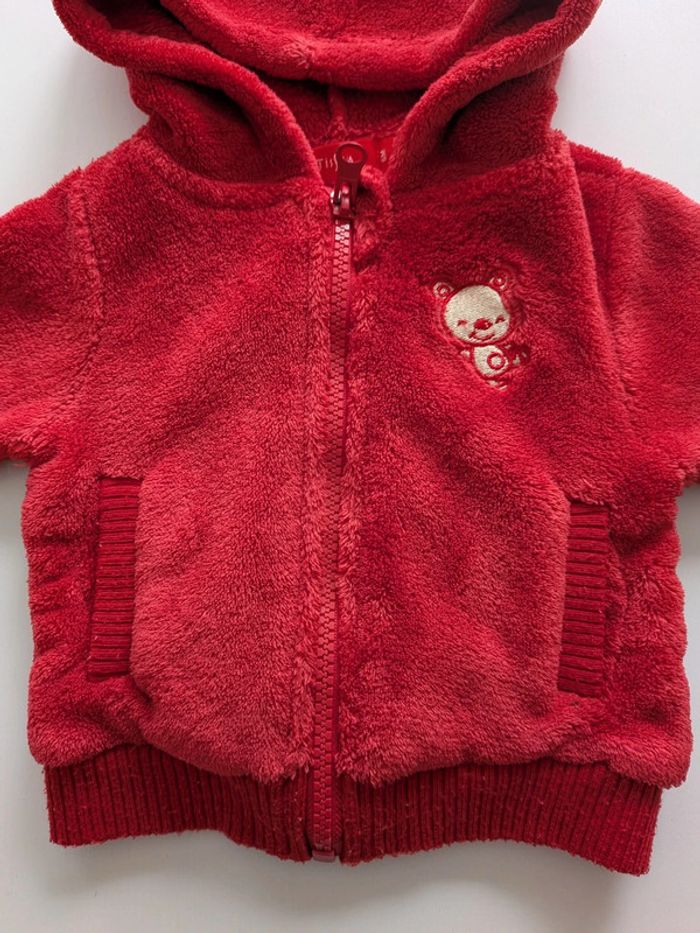 Gilet rouge Tissaia taille 6 mois - photo numéro 5
