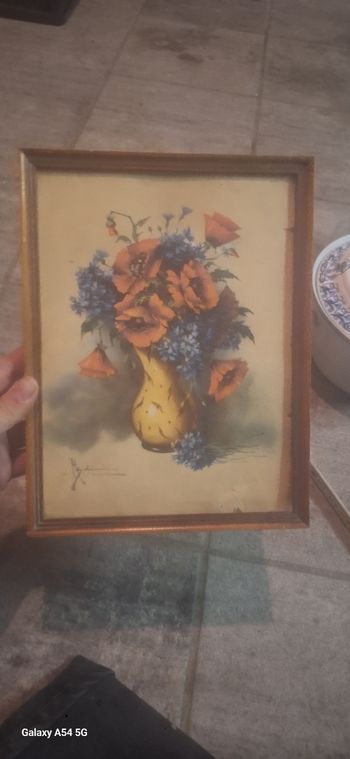 Cadre estampe florale