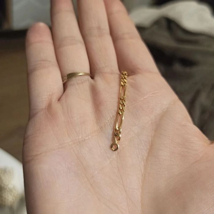 Gourmette plaquée or jaune 19cm - photo numéro 4