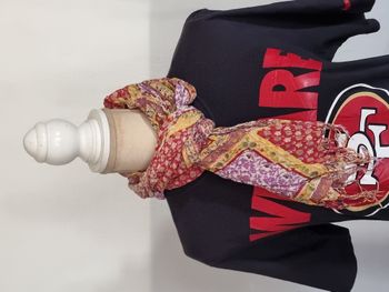 Foulard bariolé à franges