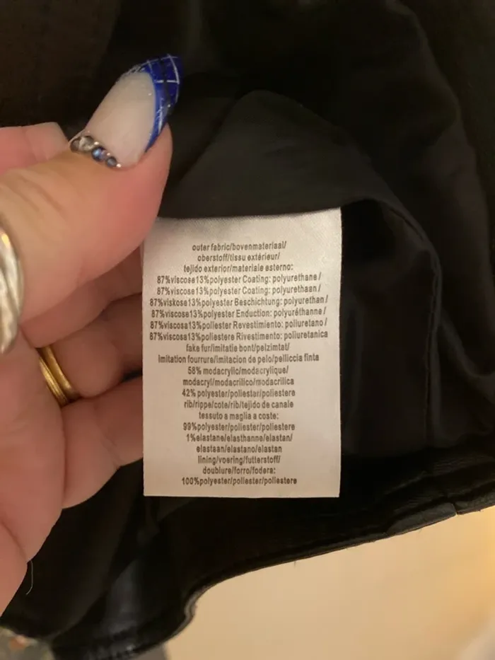 veste simili cuir col fourrure 46 Ms Mode - photo numéro 10