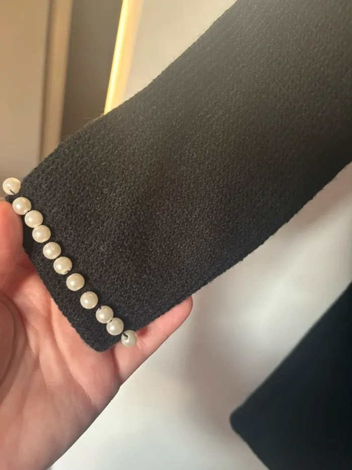 Pull mi long à motif perle dos nu taille s-36 - photo numéro 4