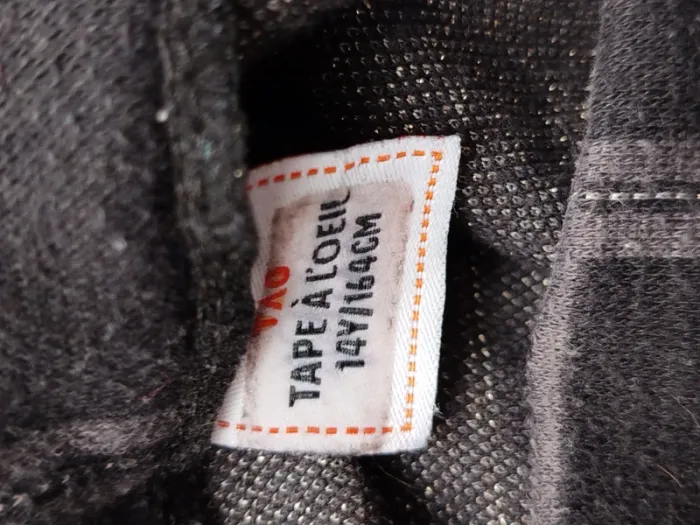 Legging épais noir à rayures gris TAO taille 14 ans - photo numéro 4