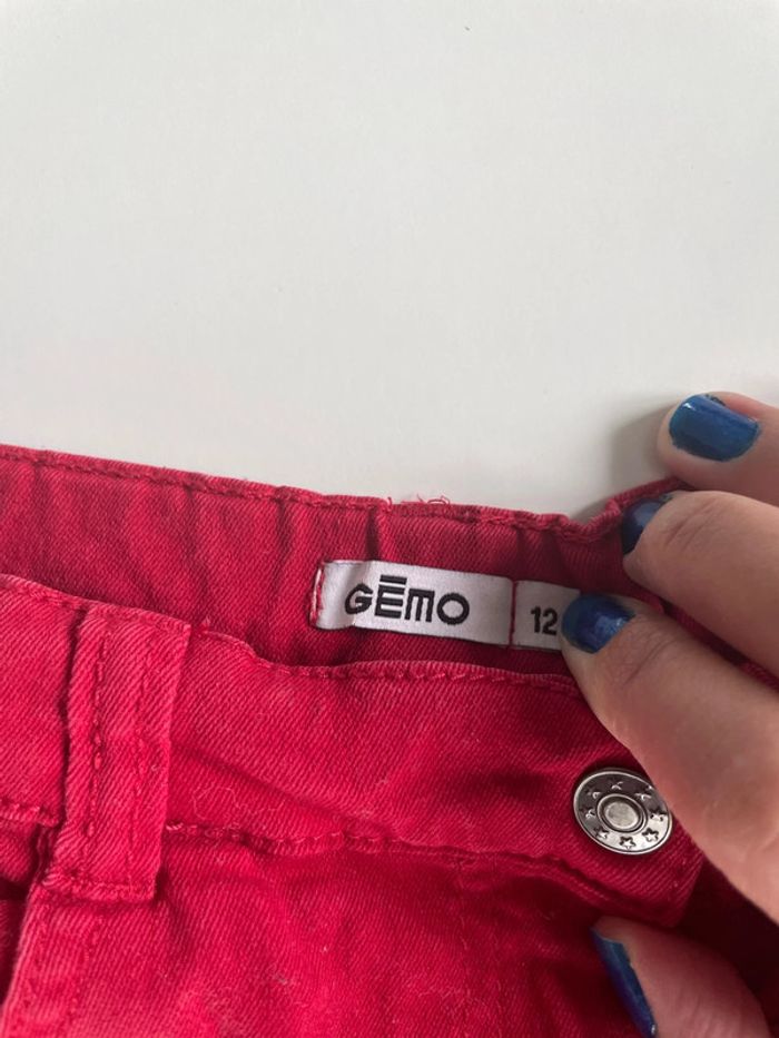 Pantalon rouge taille 12 ans marque gemo - photo numéro 2