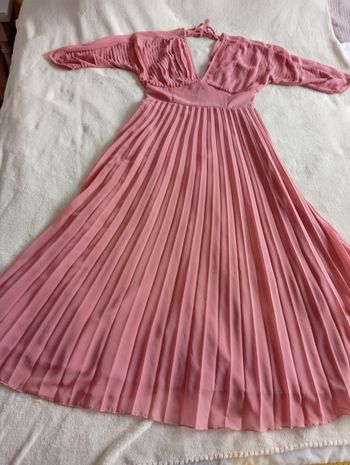 Robe longue plissée, dos nu. Asos 3638