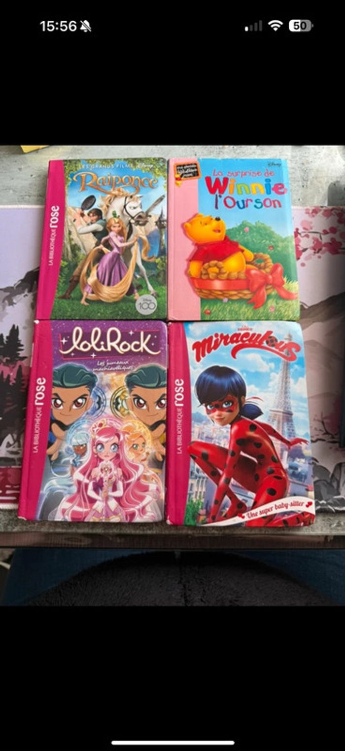 Lot de 4 livres Bibliothèque Rose