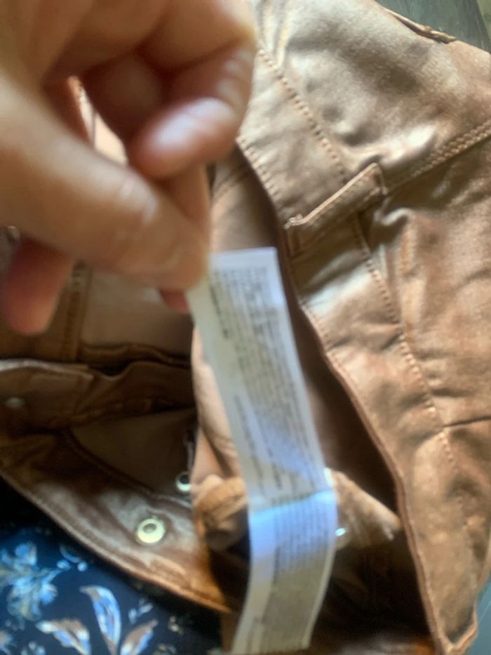 Pantalon caramel brillant - photo numéro 5