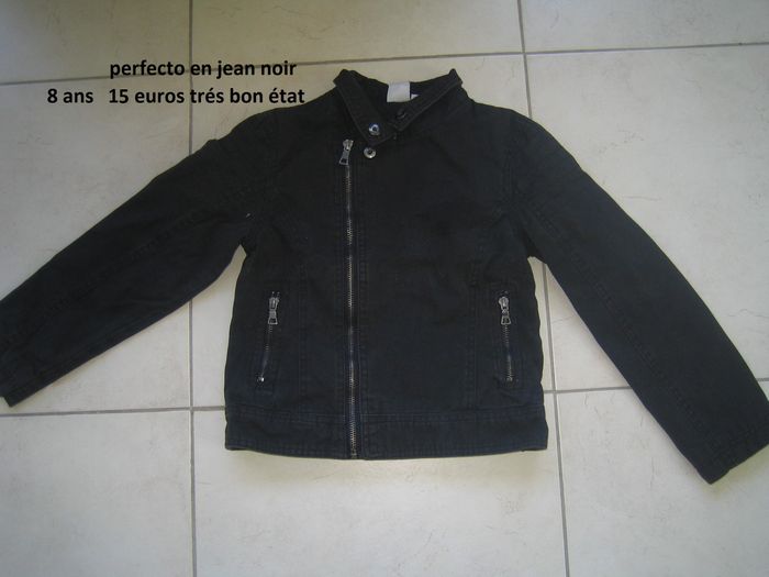 veste en jean noire 8 ans fille