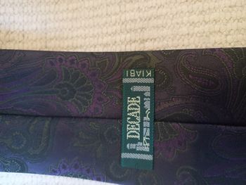 Cravate vintage violette à motif – Decade by Kiabi